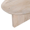 39 Inch Coffee Table Set of 2 Mango Wood Triangular Tray Top Washed White Black The Urban Port UPT-301507