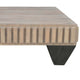 Tokyo Coffee Table | 36 Inch Square | Sandblasted Light Gray Black Finish Mango Wood | By The Urban Port