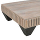 Tokyo Coffee Table | 36 Inch Square | Sandblasted Light Gray Black Finish Mango Wood | By The Urban Port
