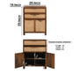 Mia 35 Inch Tall Dresser Chest, Woven Rattan Cabinet Doors and Drawer Fronts, Handcrafted Natural Mango Wood The Urban Port