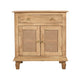 30 Inch Nightstand Table, Rattan Cabinet Doors and Drawer Fronts, Sandblasted Brown Mango Wood By The Urban Port