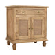30 Inch Nightstand Table, Rattan Cabinet Doors and Drawer Fronts, Sandblasted Brown Mango Wood By The Urban Port