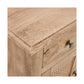 30 Inch Nightstand Table, Rattan Cabinet Doors and Drawer Fronts, Sandblasted Brown Mango Wood By The Urban Port