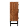 30 Inch Storage Cabinet Handcrafted Rustic Brown Acacia Wood Black Iron Legs By The Urban Port UPT-301723