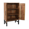 30 Inch Storage Cabinet Handcrafted Rustic Brown Acacia Wood Black Iron Legs By The Urban Port UPT-301723