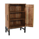 30 Inch Storage Cabinet Handcrafted Rustic Brown Acacia Wood Black Iron Legs By The Urban Port UPT-301723