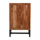 30 Inch Storage Cabinet Handcrafted Rustic Brown Acacia Wood Black Iron Legs By The Urban Port UPT-301723