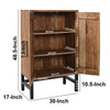 30 Inch Storage Cabinet Handcrafted Rustic Brown Acacia Wood Black Iron Legs By The Urban Port UPT-301723