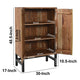 30 Inch Storage Cabinet Handcrafted Rustic Brown Acacia Wood Black Iron Legs By The Urban Port UPT-301723
