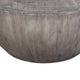 36 Inch Round Coffee Table Handcrafted Drum Shape Mango Wood with Olive Gray Finish The Urban Port UPT-302027