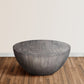 36 Inch Round Coffee Table, Handcrafted Drum Shape, Mango Wood with Olive Gray Finish The Urban Port