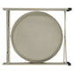 18 Inch Modern Side End Table Round Metal Tray Top Foldable Legs Beige The Urban Port UPT-302378