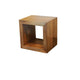 16 Inch Cube Shape Rosewood Side Table With Cutout Bottom Brown By The Urban Port UPT-30350