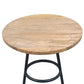 Amelia 20-Inch Side Table - Natural Brown Mango Wood Top, Black Iron Base  By The Urban Port