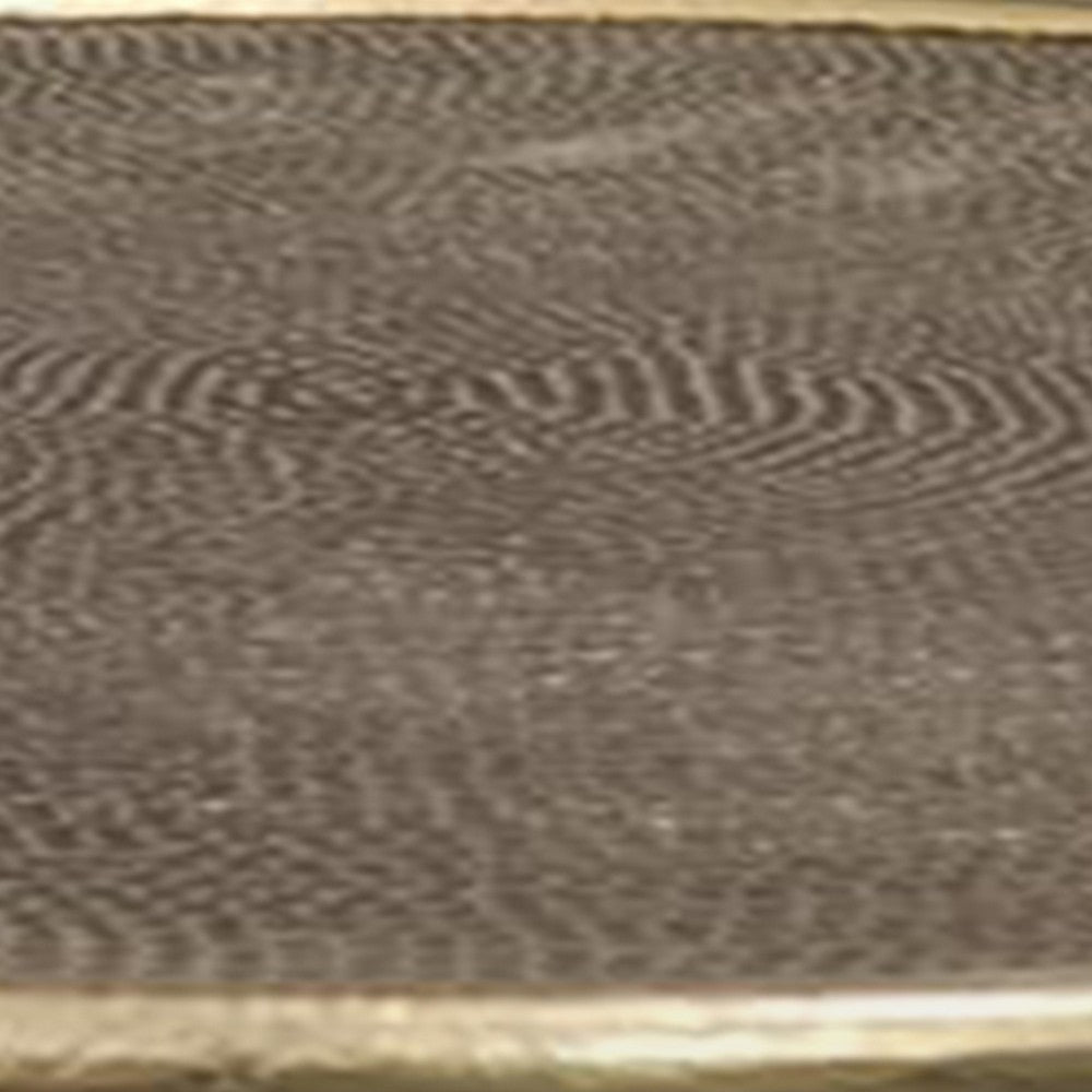 Shae 22 Inch Round Side End Table - Antique Brass Cast Aluminum with Hammered Texture For Small Places By The Urban Port