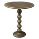 Shae 22 Inch Round Side End Table - Antique Brass Cast Aluminum with Hammered Texture For Small Places By The Urban Port