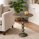Shae 22 Inch Round Side End Table - Antique Brass Cast Aluminum with Hammered Texture For Small Places By The Urban Port