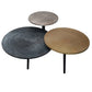 Trilogy 3 Tier Coffee Table, Handcrafted In Black, Antiqued Brass and Silver Finish, 37-Inch  By The Urban Port