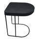 Sleek 25 Inch Modern Side End Table - Semi-Oblong with Open Frame And Hammered Black Finish By The Urban Port UPT-310008