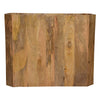 30 Inch Coffee Table, Handcrafted Hollow Cube Shape, Natural Brown Mango Wood By The Urban Port
