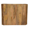 30 Inch Coffee Table Handcrafted Hollow Cube Shape Natural Brown Mango Wood By The Urban Port UPT-310271