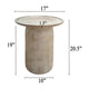 Joana Side End Table Sandblasted Distressed White Mango Wood 17 Inch Round Top By The Urban Port UPT-310274