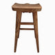 Tisa 29 Inch Backless Barstool Handcrafted Saddle Seat in Natural Brown Acacia Wood By The Urban Port UPT-314299