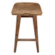 Tisa 29 Inch Backless Barstool Handcrafted Saddle Seat in Natural Brown Acacia Wood By The Urban Port UPT-314299
