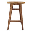 Tisa 29 Inch Backless Barstool Handcrafted Saddle Seat in Natural Brown Acacia Wood By The Urban Port UPT-314299