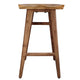 Tisa 29 Inch Backless Barstool Handcrafted Saddle Seat in Natural Brown Acacia Wood By The Urban Port UPT-314299