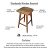 Tisa 29 Inch Backless Barstool Handcrafted Saddle Seat in Natural Brown Acacia Wood By The Urban Port UPT-314299