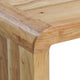 Cascade 36 Inch Coffee Table, Handcrafted Natural Acacia Wood, Rectangular Curved Waterfall Top By The Urban Port