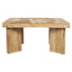 Cascade 32 Inch Coffee Table Handcrafted Natural Acacia Wood Square Top with Diagonal Wide Panel Legs By The Urban Port UPT-314337