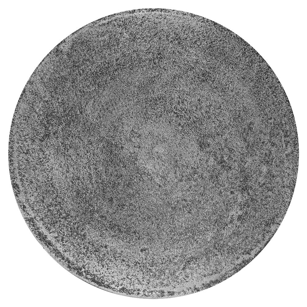 Vintage 23.6 Inch Accent Side Table Round Top Antique Silver Cast Aluminum Drum Base By The Urban Port UPT-315641