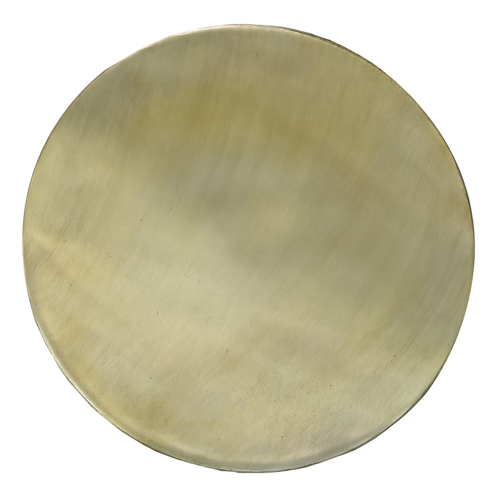 Dyan 20 Inch Side End Table Round Drum Shape Black Gold Antique Brass Ombre By The Urban Port UPT-315643