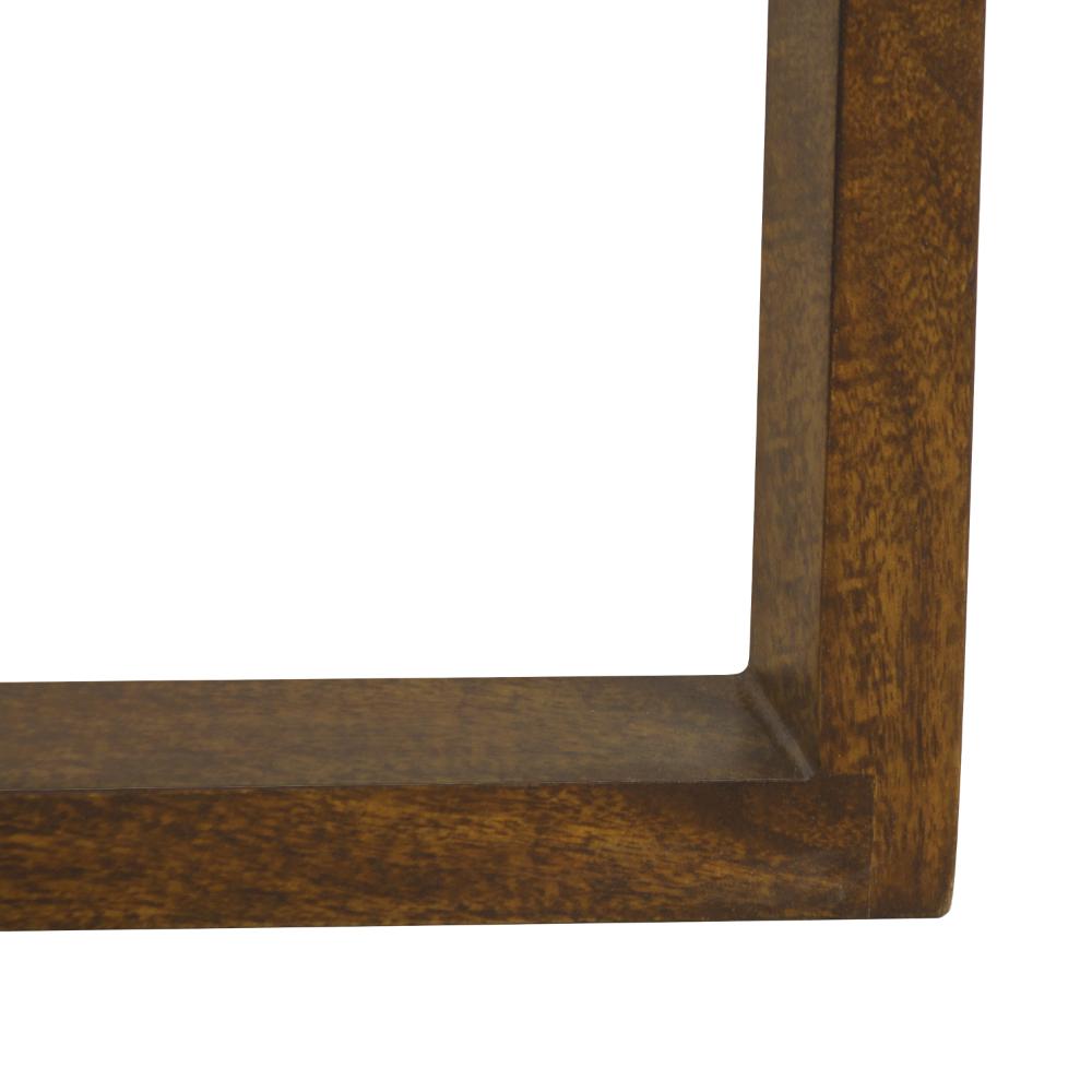 Fina Coffee Table 38 Inch Round White Genuine Marble Top Natural Brown Mango Wood 3 Leg Sled Base The Urban Port UPT-315772