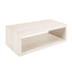 Keli Coffee Table 58 Inch Minimalist Open Frame Rustic Washed White Mango Wood by The Urban Port UPT-315990