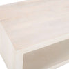 Keli Coffee Table 58 Inch Minimalist Open Frame Rustic Washed White Mango Wood by The Urban Port UPT-315990