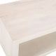 Keli Coffee Table 58 Inch Minimalist Open Frame Rustic Washed White Mango Wood by The Urban Port UPT-315990