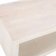 Keli Coffee Table 58 Inch Minimalist Open Frame Rustic Washed White Mango Wood by The Urban Port UPT-315990