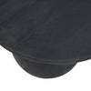Uri 38 Inch Oval Coffee Table, Mango Wood Full and Half Spherical Leg, Sandblasted Black The Urban Port