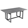 St Tropez Dining Table 72 Inch Rectangular Mango Wood Top with Iron Trestle Base 6 Seater Gray and Black The Urban Port UPT-317653