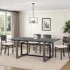 St Tropez Dining Table 72 Inch Rectangular Mango Wood Top with Iron Trestle Base 6 Seater Gray and Black The Urban Port UPT-317653
