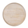 Urban Chic Coffee Table 30 Inch Round Tray Top Handcrafted Washed White Mango Wood-The Urban Port UPT-317655