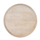 Urban Chic Coffee Table 30 Inch Round Tray Top Handcrafted Washed White Mango Wood-The Urban Port UPT-317655
