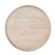 Urban Chic Coffee Table 30 Inch Round Tray Top Handcrafted Washed White Mango Wood-The Urban Port UPT-317655