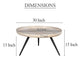 Urban Chic Coffee Table 30 Inch Round Tray Top Handcrafted Washed White Mango Wood-The Urban Port UPT-317655