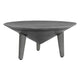 Venus 28 Inch Coffee Table with 3 Tapered Splayed Legs Gray Mango Wood by The Urban Port UPT-317656