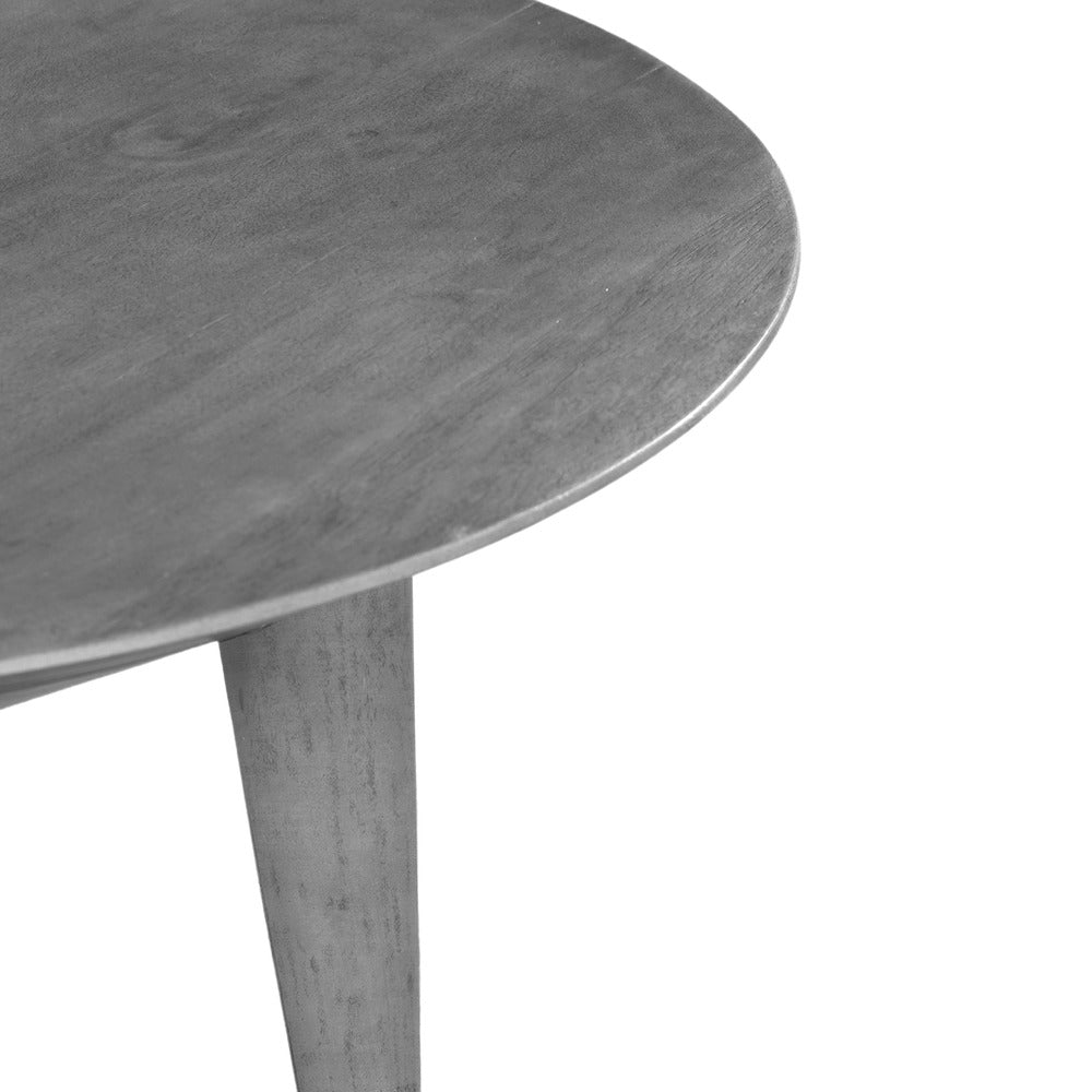 Venus 28 Inch Coffee Table with 3 Tapered Splayed Legs Gray Mango Wood by The Urban Port UPT-317656