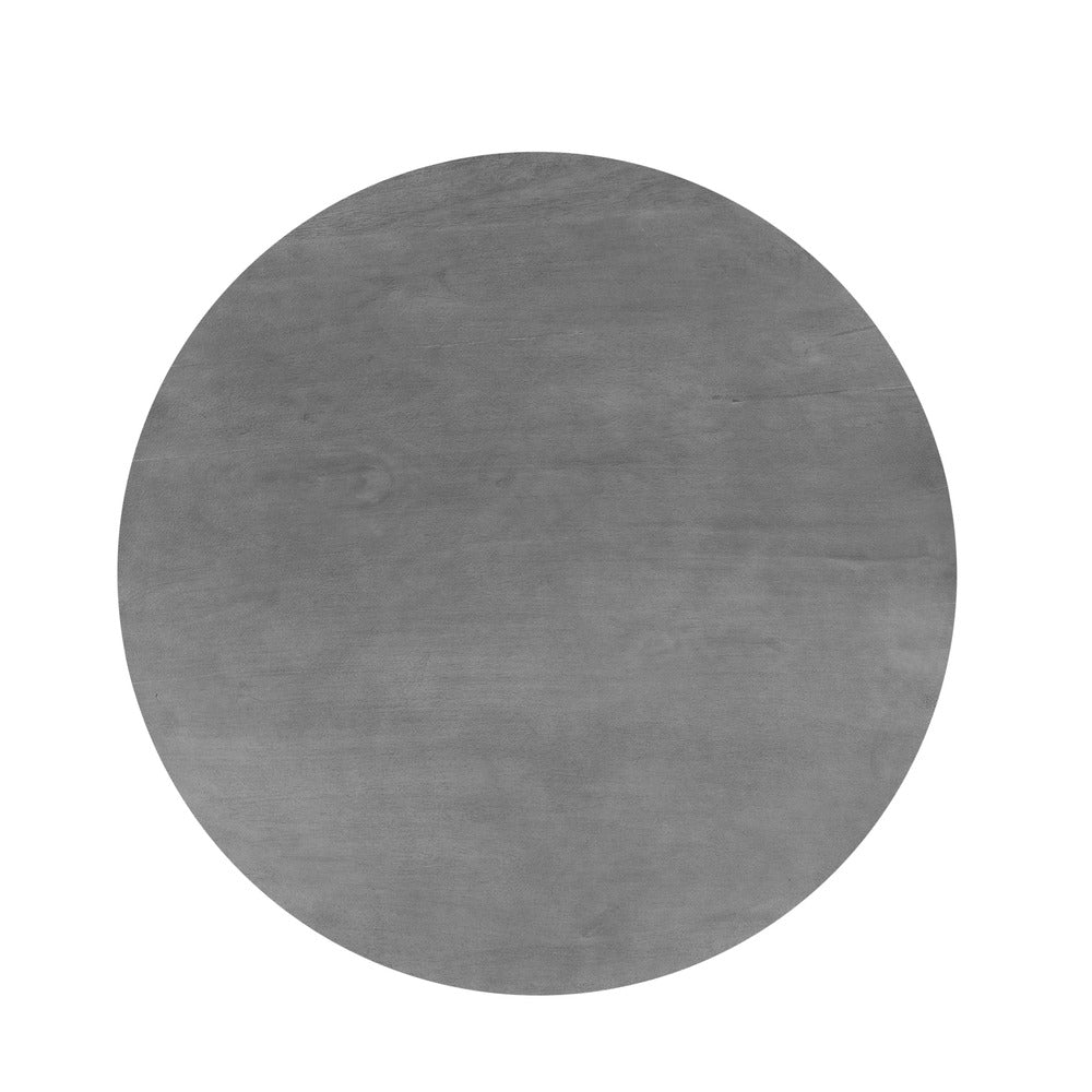 Venus 28 Inch Coffee Table with 3 Tapered Splayed Legs Gray Mango Wood by The Urban Port UPT-317656